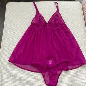 Hot Pink Victoria’s Secret Lingerie Set